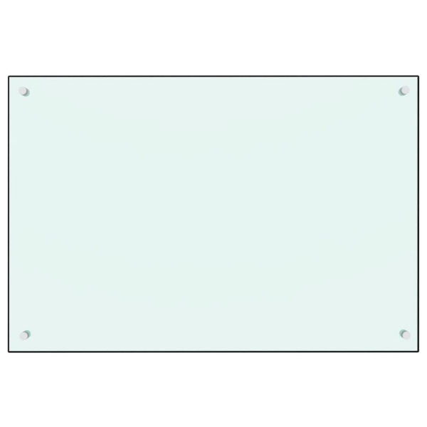 Protección salpicaduras cocina vidrio templado blanco 90x60 cm M 2