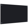 Protección salpicaduras cocina vidrio templado negro 100x60 cm 1