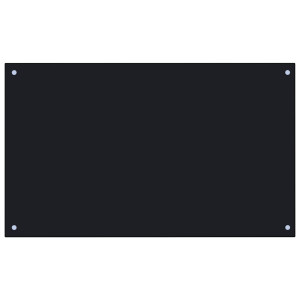 Protección salpicaduras cocina vidrio templado negro 100x60 cm H