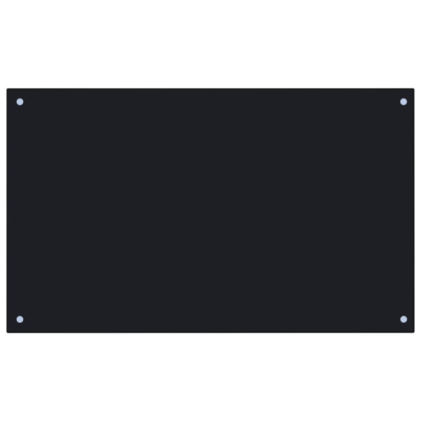 Protección salpicaduras cocina vidrio templado negro 100x60 cm M 2