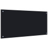 Protección salpicaduras cocina vidrio templado negro 100x50 cm 1