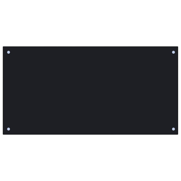 Protección salpicaduras cocina vidrio templado negro 100x50 cm M 2