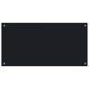 Protección salpicaduras cocina vidrio templado negro 100x50 cm 2