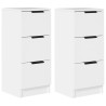 Aparadores 2 uds madera contrachapada blanco 30x30x70 cm 2