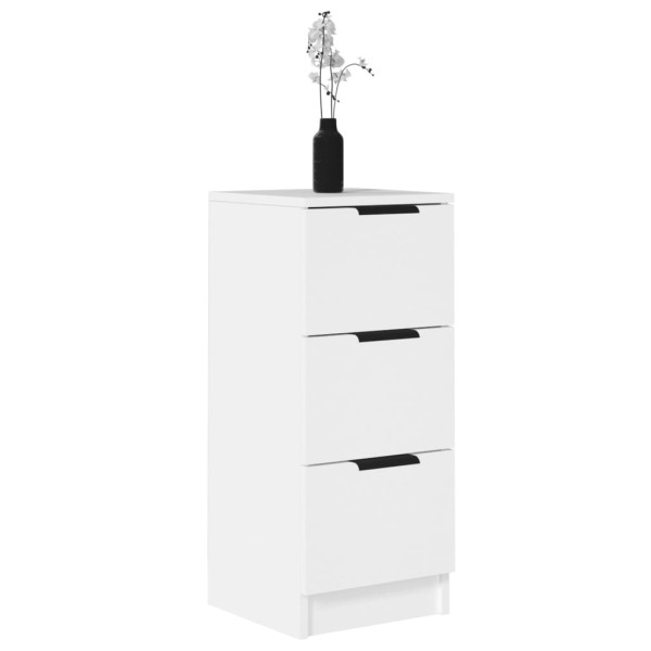 Aparadores 2 uds madera contrachapada blanco 30x30x70 cm M 4