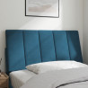 Cabecero de cama acolchado terciopelo azul 100 cm 3