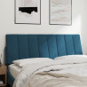 Cabecero de cama acolchado terciopelo azul 140 cm 3