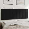 Cabecero de cama acolchado terciopelo negro 140 cm 1