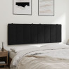 Cabecero de cama acolchado terciopelo negro 140 cm 4