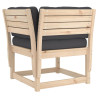 Muebles de jardín 8 pzas y cojines madera maciza pino 5