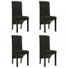Sillas de comedor 4 unidades de tela negra 1