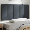 Cabecero de cama acolchado terciopelo gris oscuro 100 cm 1