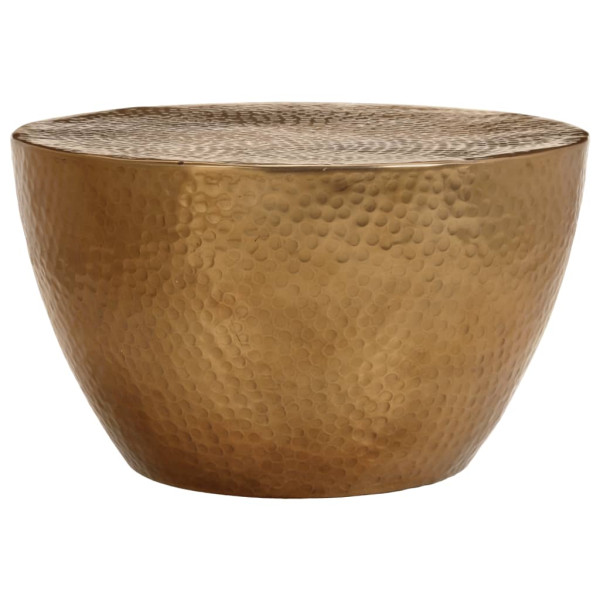 Mesa de centro aluminio martillado latón Ø 50x30 cm M 2