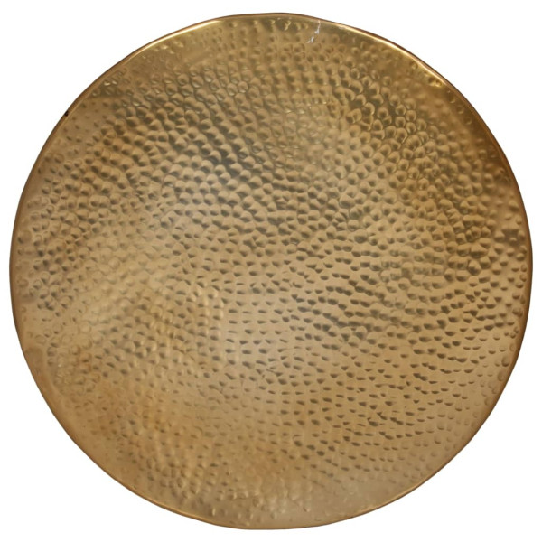 Mesa de centro em alumínio martelado Ø 50x30 cm bronze M 4