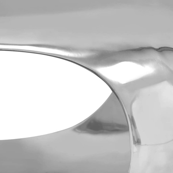 Mesa de centro aluminio plateado 50x50x30 cm M 5