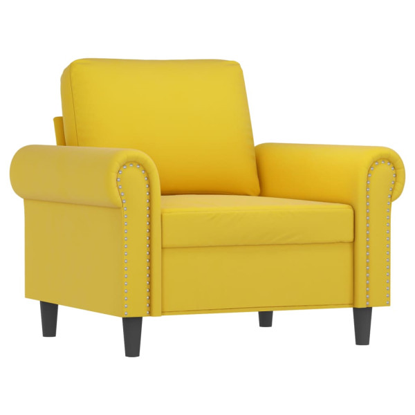 Poltrona 60 cm veludo amarelo M 2