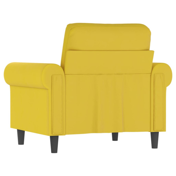 Sillón de terciopelo amarillo 60 cm M 5