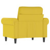 Sillón de terciopelo amarillo 60 cm 5