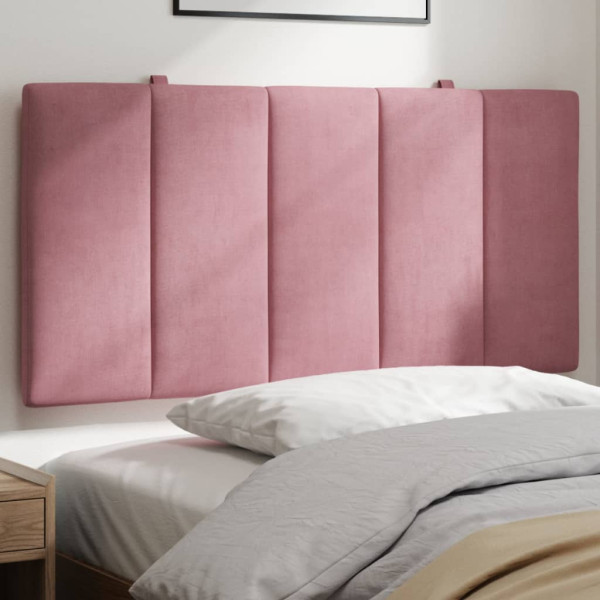 Cabecero de cama acolchado terciopelo rosa 100 cm D