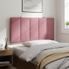 Cabecero de cama acolchado terciopelo rosa 100 cm 4