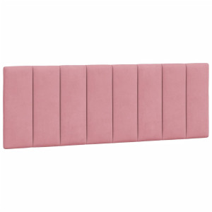 Almofadão de cabeceira 140 cm veludo rosa H