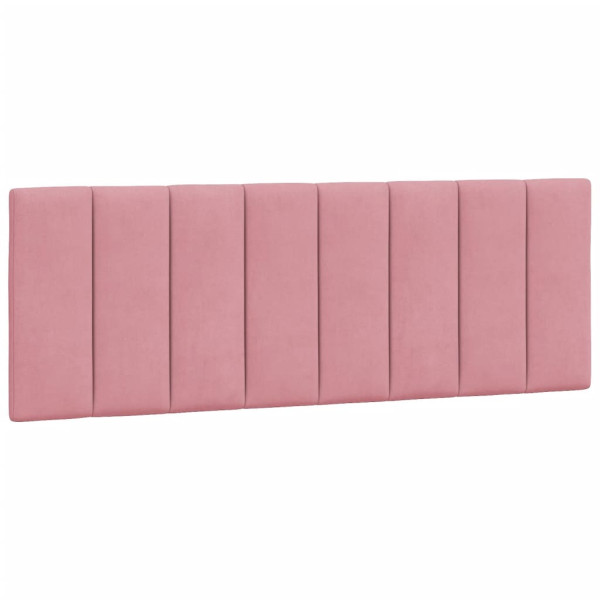 Almofadão de cabeceira 140 cm veludo rosa M 2