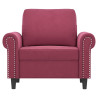 Poltrona 60 cm veludo vermelho-tinto 3