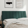 Cabecero de cama acolchado terciopelo verde oscuro 140 cm 3