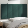 Cabecero de cama acolchado terciopelo verde oscuro 100 cm 1