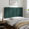 Cabecero de cama acolchado terciopelo verde oscuro 100 cm 4