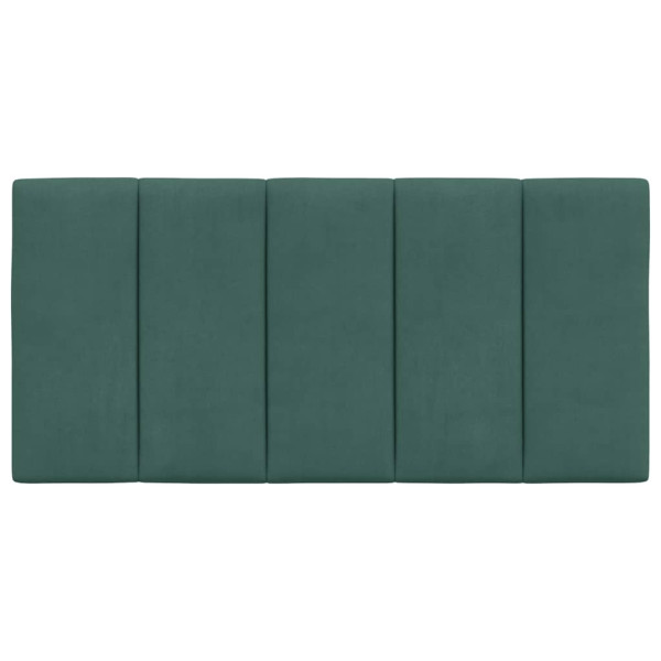 Almofadão de cabeceira 100 cm veludo verde-escuro M 5