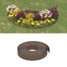 Bordas de jardim 5 pcs 10 m 10 cm polietileno castanho 1