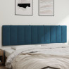 Cabecero de cama acolchado terciopelo azul 180 cm 1