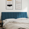 Cabecero de cama acolchado terciopelo azul 180 cm 3