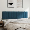 Cabecero de cama acolchado terciopelo azul 180 cm 4