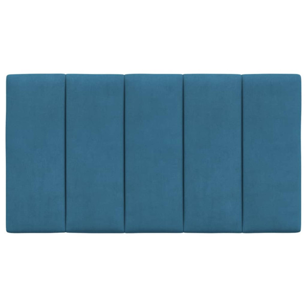Cabecero de cama acolchado terciopelo azul 80 cm M 5