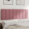 Cabecero de cama acolchado terciopelo rosa 120 cm 1