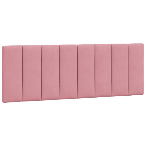 Cabecero de cama acolchado terciopelo rosa 120 cm M 2