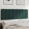 Cabecero de cama acolchado terciopelo verde oscuro 120 cm 1