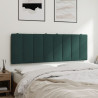 Cabecero de cama acolchado terciopelo verde oscuro 120 cm 4