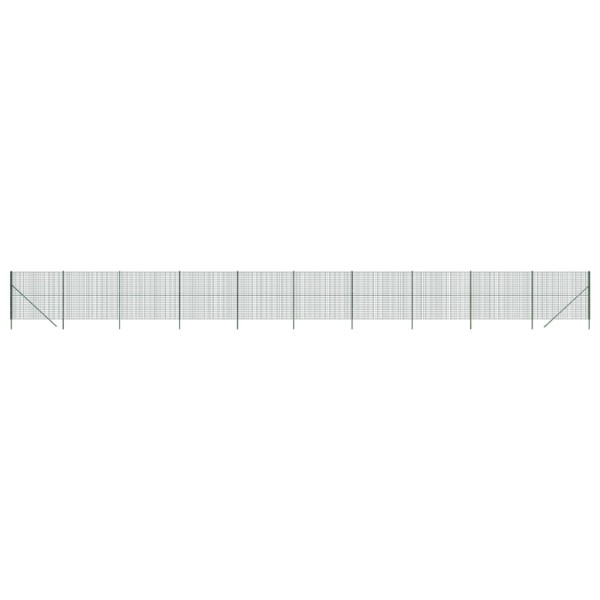Cerca de malha de arame 1.4x25 m aço galvanizado verde M 2