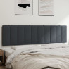 Cabecero de cama acolchado terciopelo gris oscuro 180 cm 1