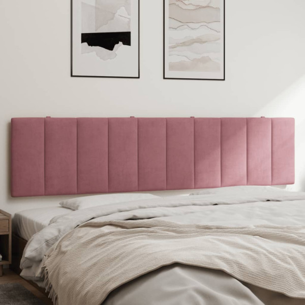 Cabecero de cama acolchado terciopelo rosa 200 cm D