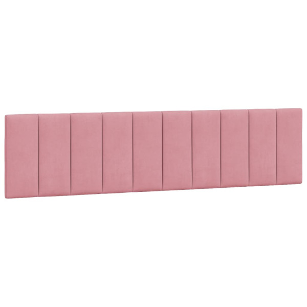 Cabecero de cama acolchado terciopelo rosa 200 cm M 2