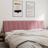 Cabecero de cama acolchado terciopelo rosa 200 cm 3