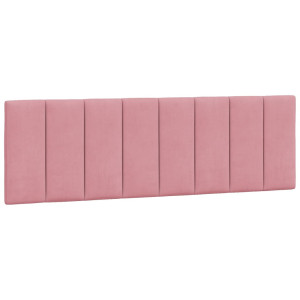 Almofadão de cabeceira 160 cm veludo rosa H