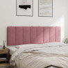 Cabecero de cama acolchado terciopelo rosa 160 cm 4