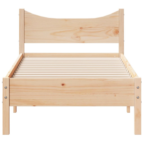 Estructura de cama madera maciza de pino 90x200 cm M 4