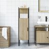 Armario de baño madera ingeniería roble Sonoma 33x33x120.5 cm 3