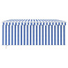 Toldo retráctil manual con persiana y LED azul y blanco 3x2.5 m 3